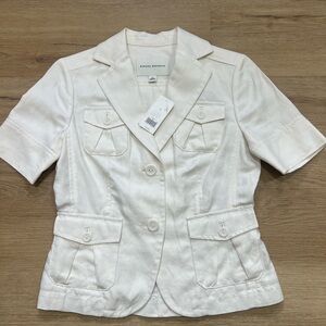 Banana Republic Women's Ivory Blazer Shirt